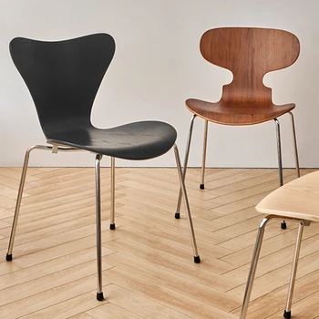Метални Столове за ресторанта, дървени столове за кухни, спални, офис, черно скандинавски стол за почивка, тоалетка, дизайнерски мебели за четене