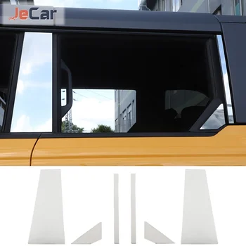 Декоративни Облицовки за средната централната багажник прозореца на колата JeCar от неръждаема стомана за Ford Bronco 2021 2022 Външни аксесоари