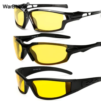 Мъжки Слънчеви Очила за Нощно Виждане С Жълти Лещи, Антибликовые Очила За Шофиране, Поляризирани Слънчеви очила с UV400 Защита За Точки на Водача
